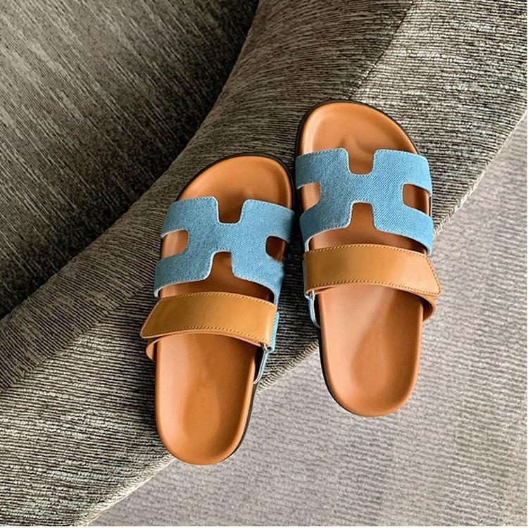 Women's Faux Leather Sandals with Adjustable Straps – Comfortable Summer Shoes
