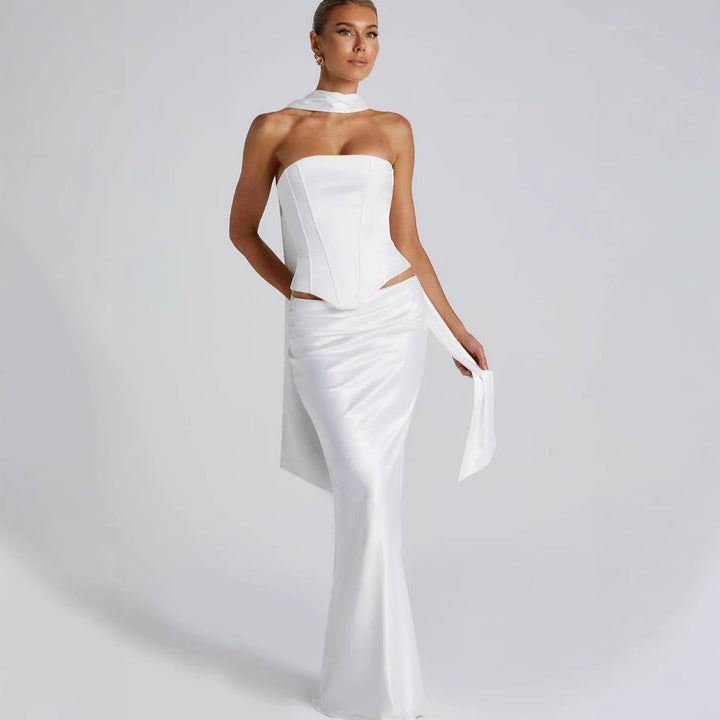 Elegantes schulterfreies Brautkleid für Damen – Taillenformer