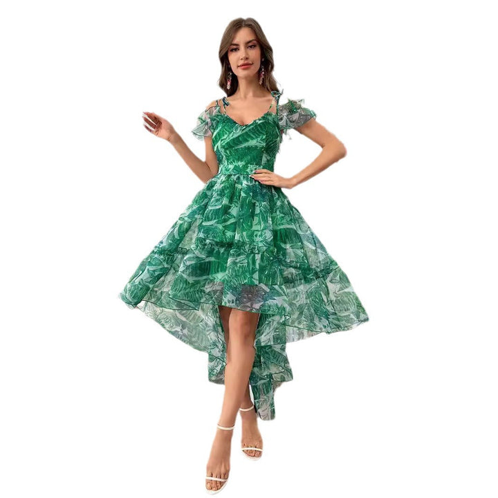 Asymmetrical Ruffle Wedding Dress for Women – Playfully Elegant Style for Special Occasions