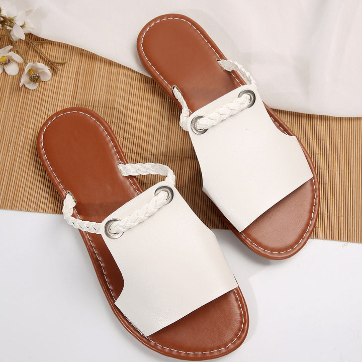 Women's Elegant Braided Strap Sandals – Stylish Summer Shoes
