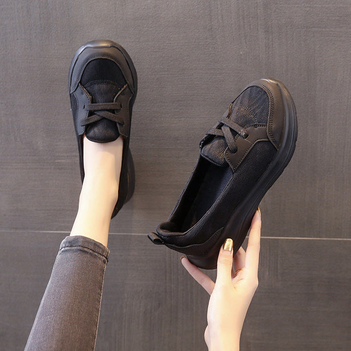 Baskets slip-on roses pour femmes – Chaussures confort légères et rembourrées