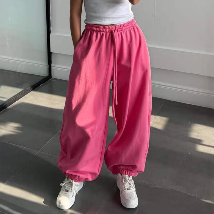 Women's Comfortable Wide Pants with Elastic Waistband – Loosely Cut Pants
