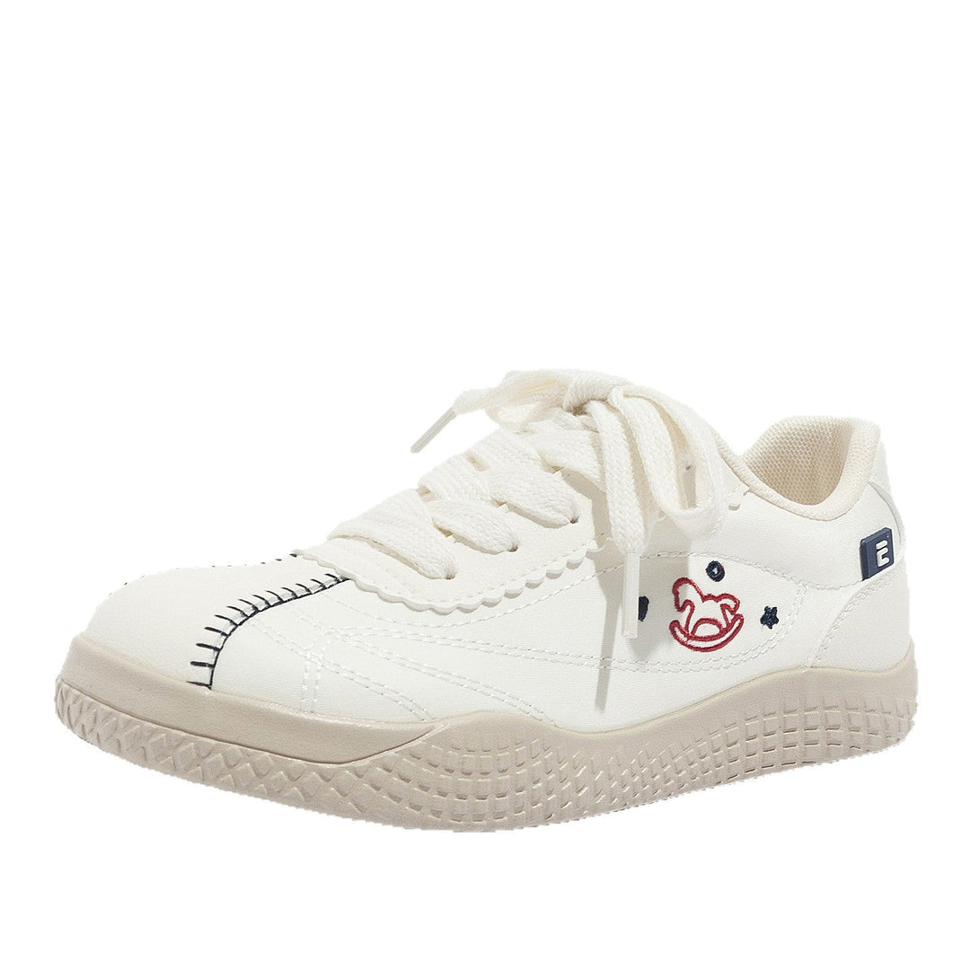 Damskie stylowe niebieskie skórzane sneakersy na sznurowadła
