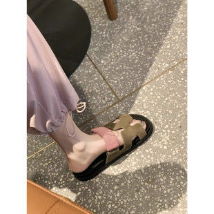 Women's Faux Leather Sandals with Adjustable Straps – Comfortable Summer Shoes
