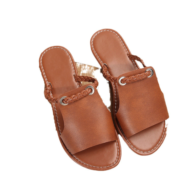 Women's Elegant Braided Strap Sandals – Stylish Summer Shoes