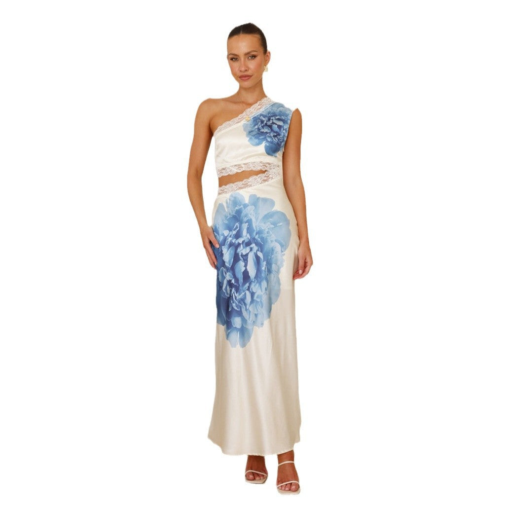 Asymmetrisches Brautkleid aus Spitze für Damen – Eleganter, moderner Brautstil