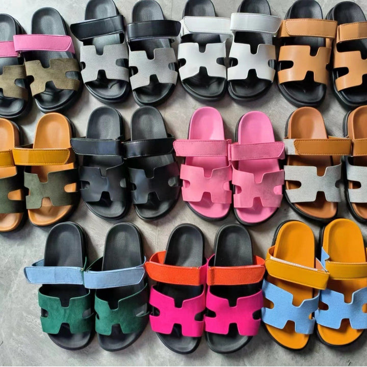 Women's Faux Leather Sandals with Adjustable Straps – Comfortable Summer Shoes