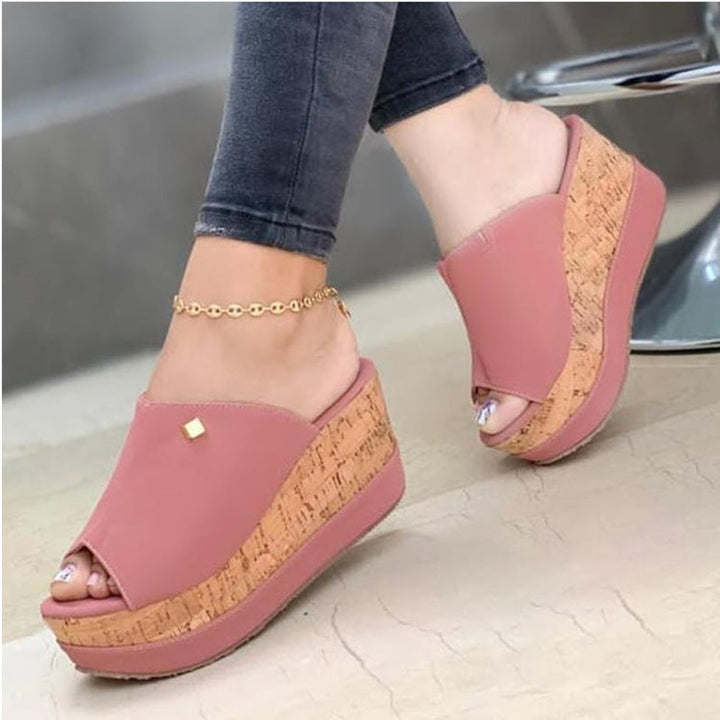 Women's Elegant Open Wedge Sandals – Comfortable Summer Shoes