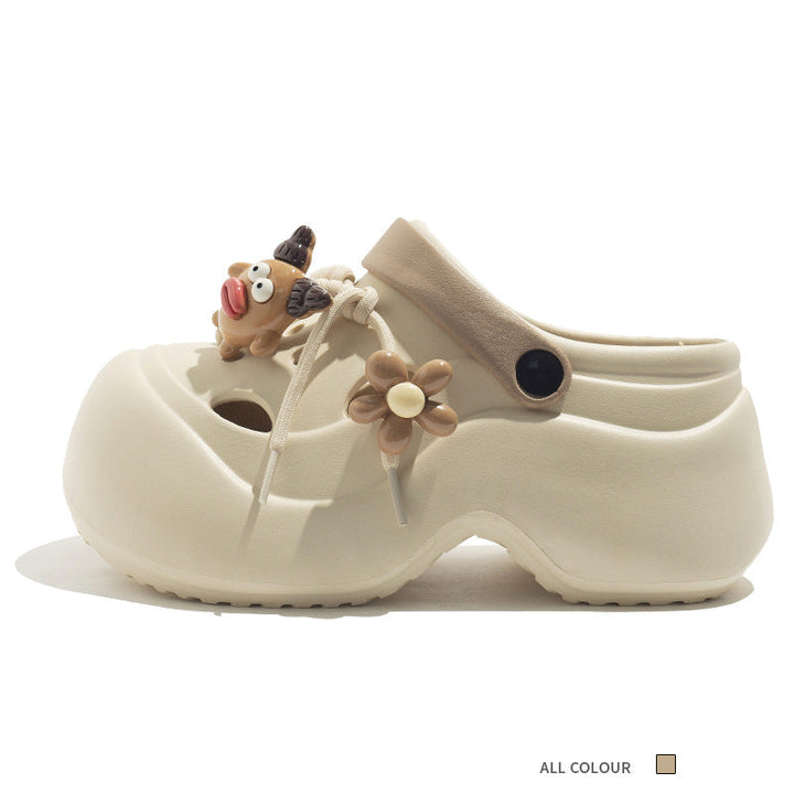 Sabots élégants pour femmes avec accessoires floraux et perles