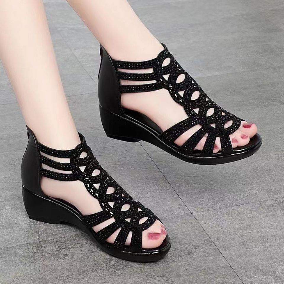 Women's Stylish Gladiator Glitter Sandals – Elegant Strappy Comfortable Shoes