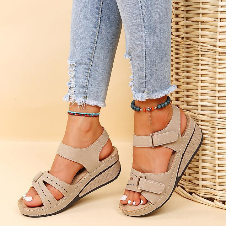Women's Orthopedic Platform Wedge Sandals – Adjustable Comfort Straps