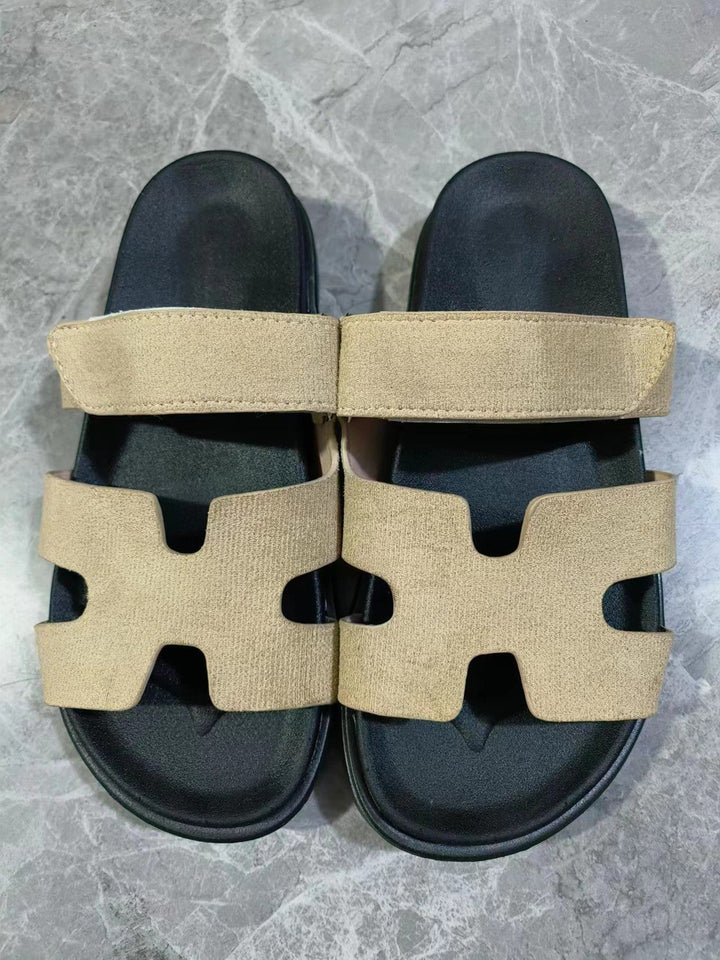 Women's Faux Leather Sandals with Adjustable Straps – Comfortable Summer Shoes