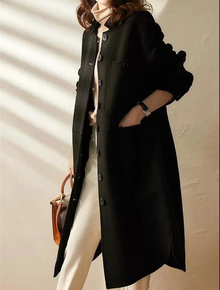 Elegant Women's Winter Coat – Long & Warm – Stylish Trench Coat
