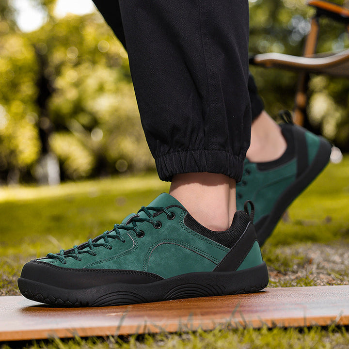 Zapatos de senderismo transpirables para mujer con suela antideslizante y cordones
