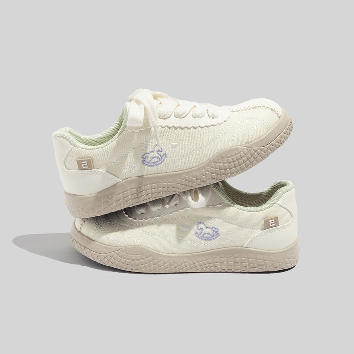 Damskie stylowe niebieskie skórzane sneakersy na sznurowadła
