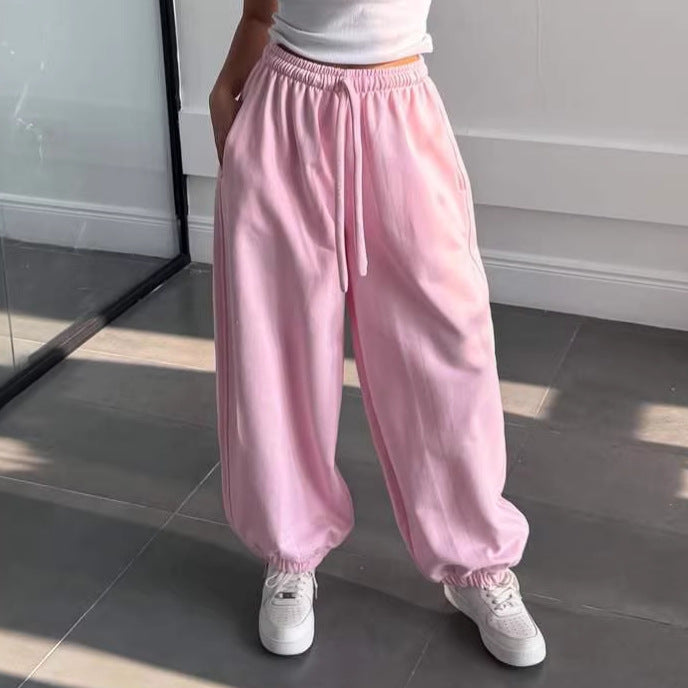 Women's Comfortable Wide Pants with Elastic Waistband – Loosely Cut Pants