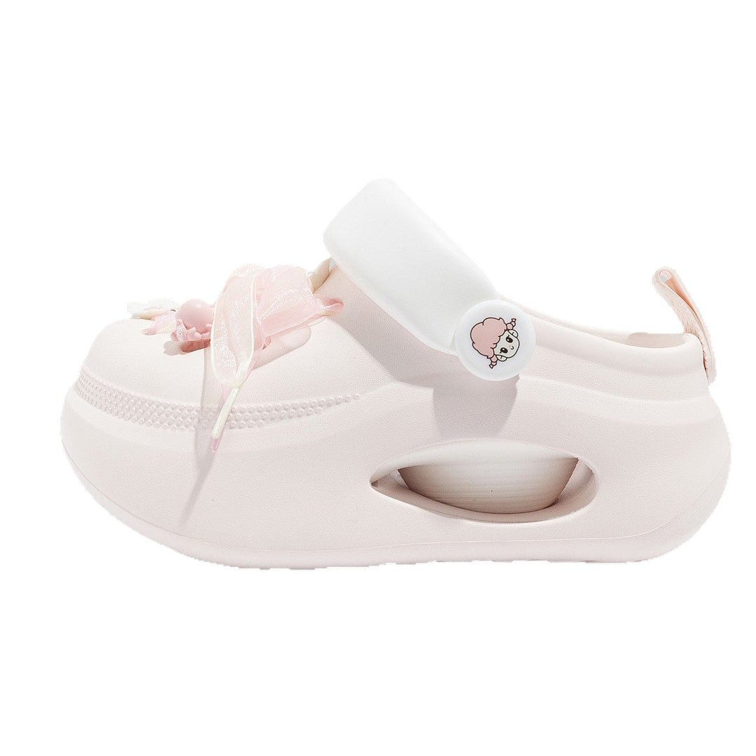 Women's Fashionable Pink Clogs with Playful Embellishments