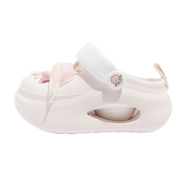 Women's Fashionable Pink Clogs with Playful Embellishments
