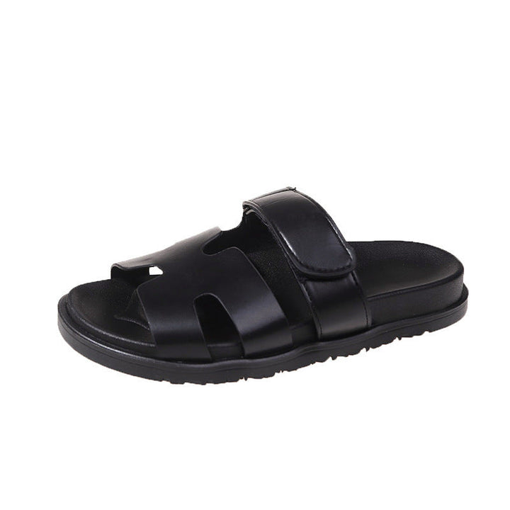Women's Faux Leather Sandals with Adjustable Straps – Comfortable Summer Shoes