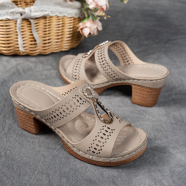Women's Elegant Platform Sandals – Sparkling Straps Comfortable Shoes