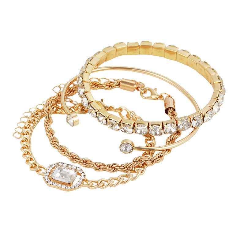 Ensemble de bracelets pour femmes avec perles en verre - Confort de port - Style élégant