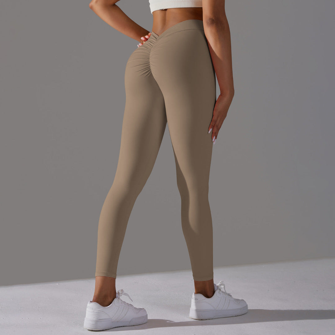 Optimized Title: Damen Schwarze Hochtaillierte Sport Leggings aus Atmungsaktivem Stoff mit Scrunch-Effekt 6