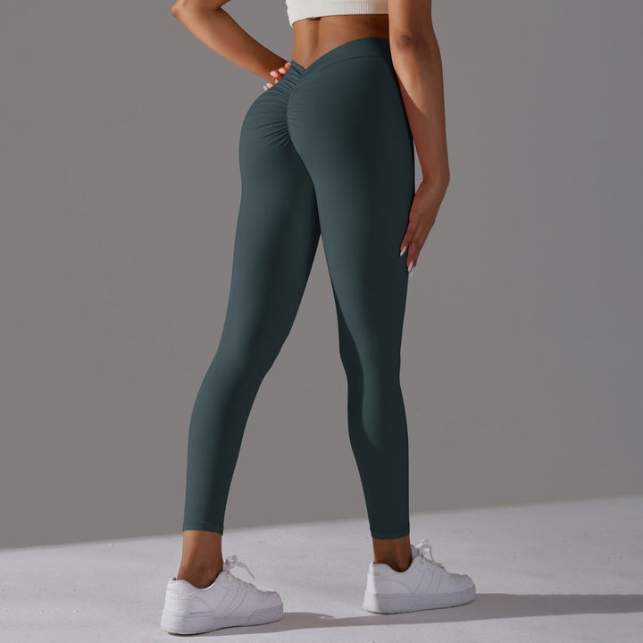 Optimized Title: Damen Schwarze Hochtaillierte Sport Leggings aus Atmungsaktivem Stoff mit Scrunch-Effekt 7