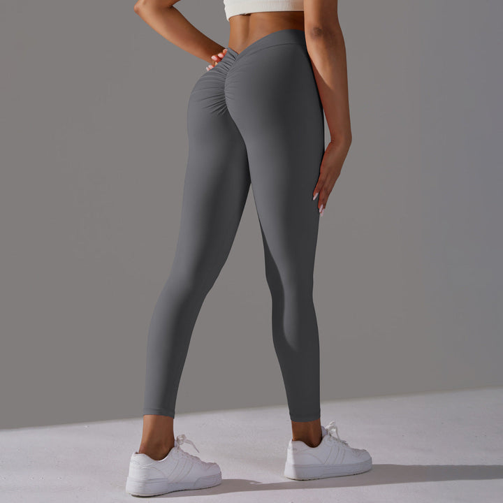 Optimized Title: Damen Schwarze Hochtaillierte Sport Leggings aus Atmungsaktivem Stoff mit Scrunch-Effekt 8
