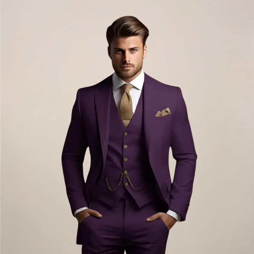 Optimized Title: Herren Grauer Slim Fit Dreiteiliger Anzug aus Strapazierfähigem Material für Hochzeiten 5