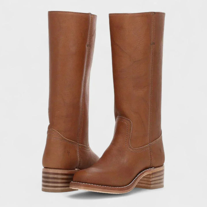 Damskie buty w stylu retro z imitacji skóry