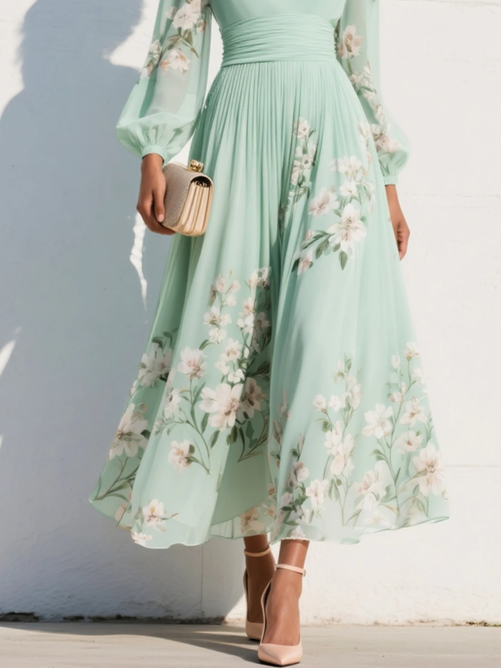 Plissiertes Maxikleid in Mint: Elegante Frische für Sommerfeiern 4