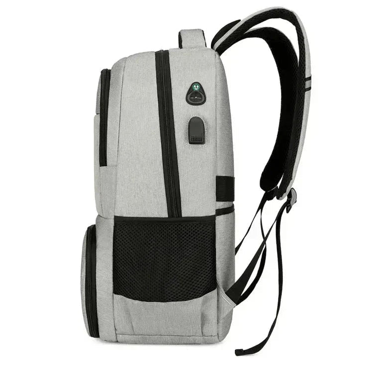 Travel backpack men with insulated compartment for laptop and waterproof design
