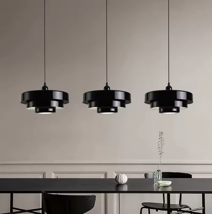 RetroDanish Hängelampe – Nordic Pendelleuchte für Esszimmer & Wohnzimmer, Ø 33 cm, Warmweiß, E27 LED Inklusive 2