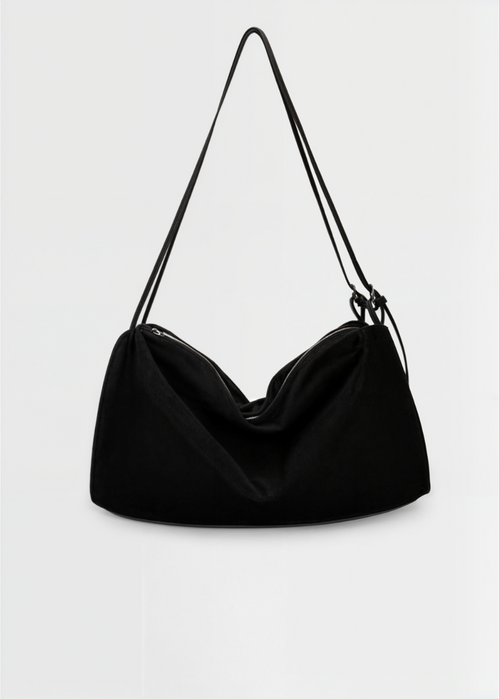 Women's Suede Crossbody Bag – Vegan Shoulder Bag Elegant & Compact