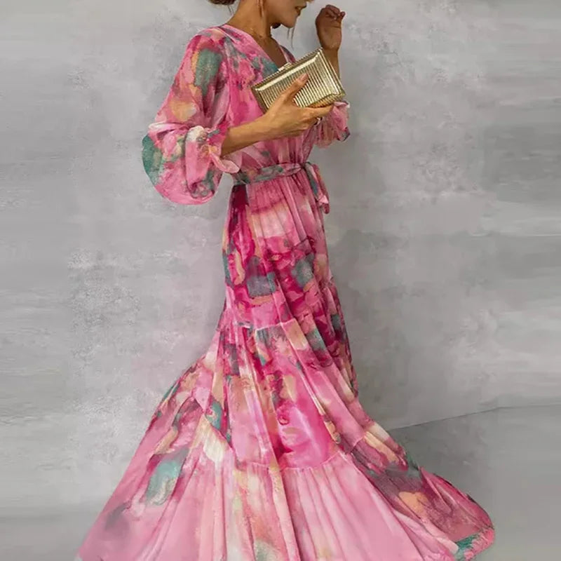 Romantisches Maxikleid mit Blumenmuster: Bequem und stilvoll für besondere Anlässe 3