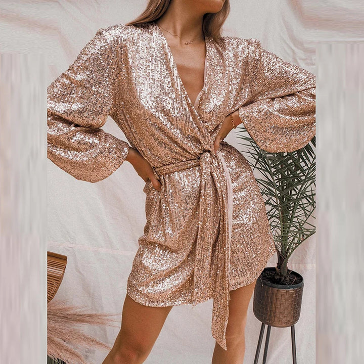 Elegantes Kleid mit V-Ausschnitt