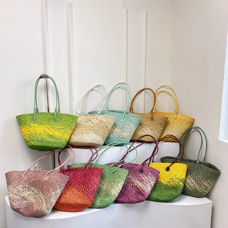 French Luxury Beach Bag Women – Handmade Raffia Summer Bag