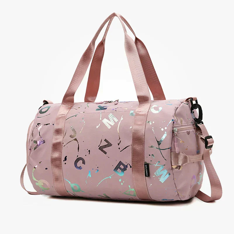 Sports bag for women – Stylish fitness & yoga bag with wet compartment & shoe compartment