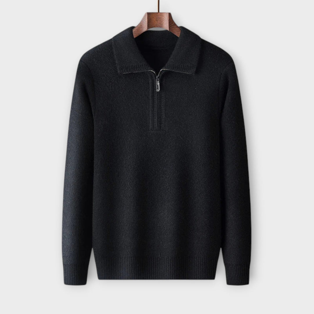 Manuel - Elegant & cozy half-zip pullover