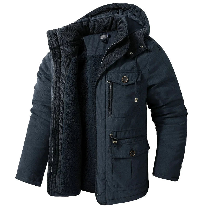 Damen Kapuzenparka gefüttert mit Taschen