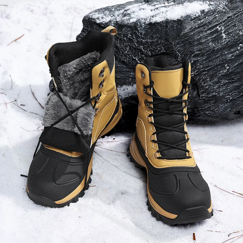 Herren High-Top-Schneestiefel mit Fleece-Futter und wasserabweisendem Obermaterial
