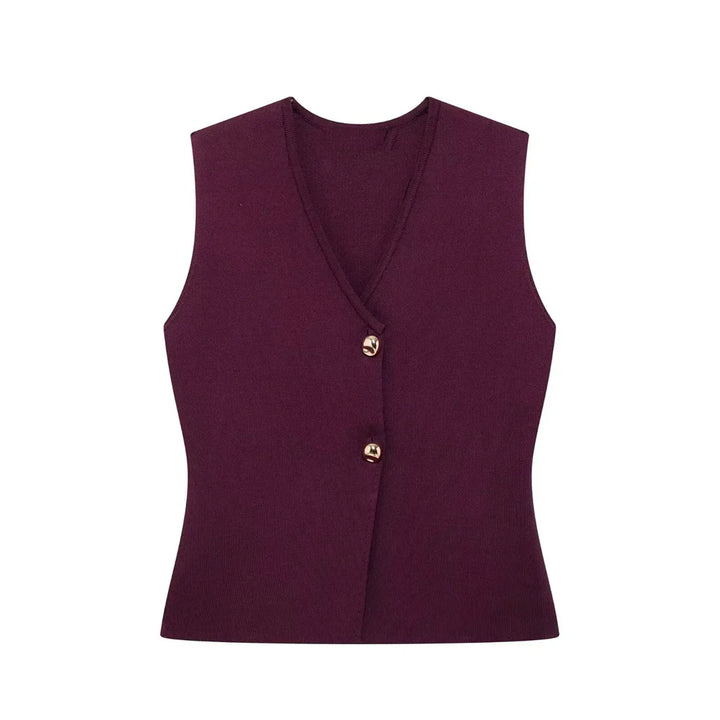 Gilet Top avec décolleté en V – stretch doux, chic de Stockholm