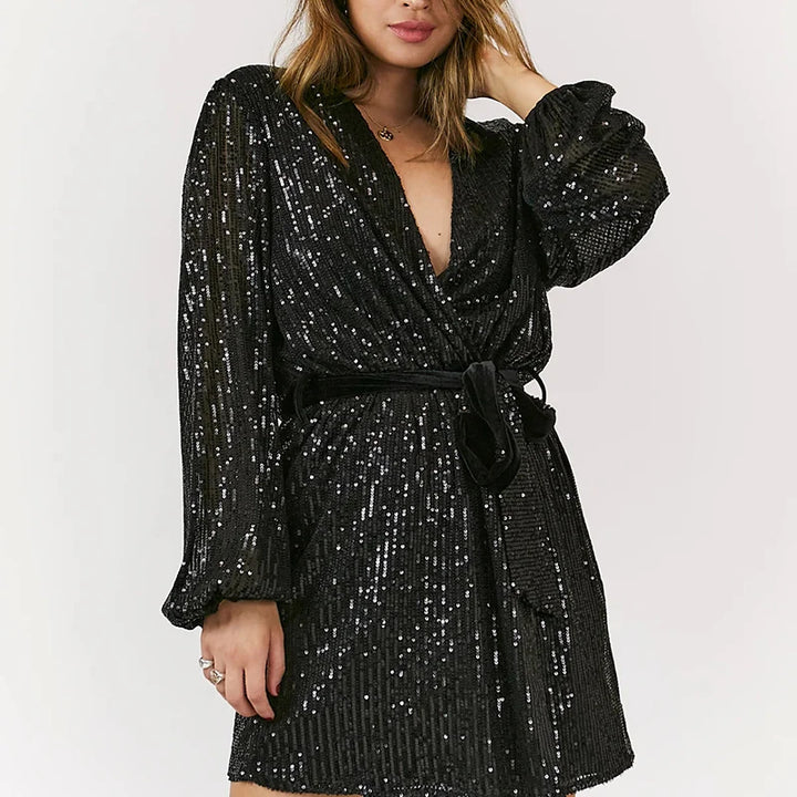 Elegantes Kleid mit V-Ausschnitt