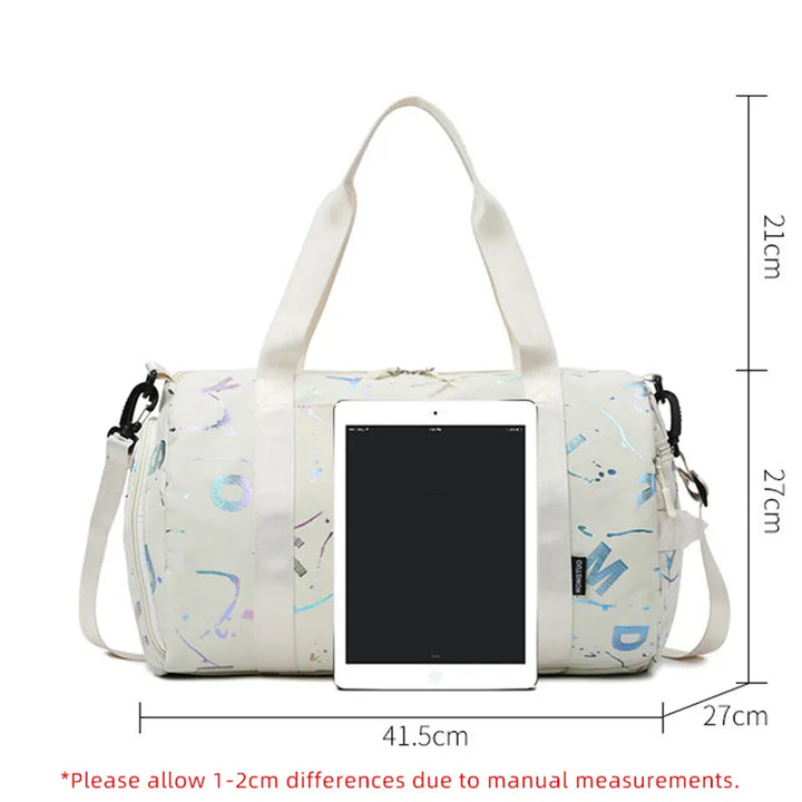 Sports bag for women – Stylish fitness & yoga bag with wet compartment & shoe compartment
