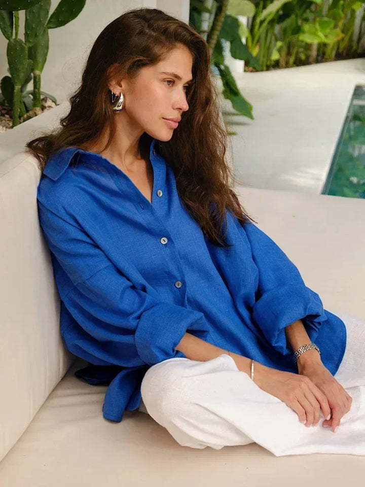 Women's Linen Blouse Elegant – Airy & Stylish