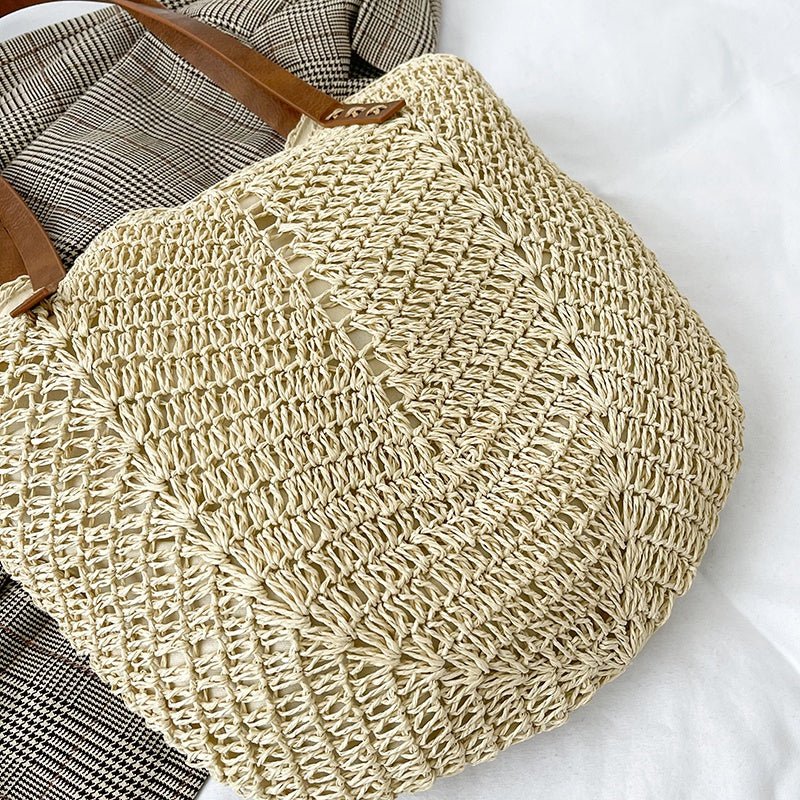 Bolso Tote de Cuero Vegano – Bolso de Hombro Grande Minimalista