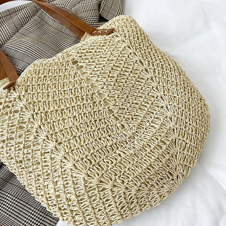 Bolso Tote de Cuero Vegano – Bolso de Hombro Grande Minimalista