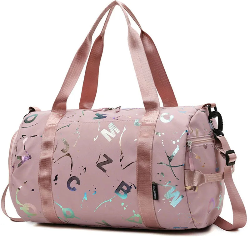 Sports bag for women – Stylish fitness & yoga bag with wet compartment & shoe compartment