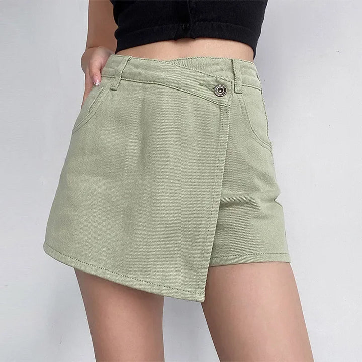 Women's High Waist Jeans Mini Skirt – Classic Look, Modern Design