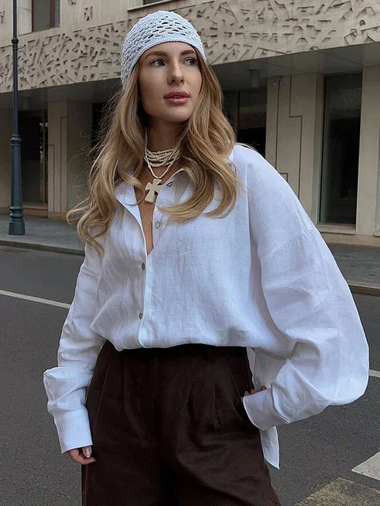 Women's Linen Blouse Elegant – Airy & Stylish
